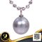 จี้ไข่มุกเม็ดเดี่ยว ไข่มุก Tahitian Pearl สายพันธุ์น้ำเค็มคัดเกรด สีเทา-ฟ้า (Royal Gray Lot) / 30.8.65