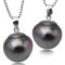 12.0 mm, Tahitian Pearl, Solitaire Pearl Pendant