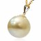 13.0 mm, Gold South Sea Pearl, Pendant with Chain