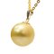 12.0 mm , Gold South Sea Pearl , Pendant with Chain