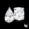 (IGI) 3.26 ct, Laboratory Grown Diamond, Two Diamond Shaped (Pear Brilliant and Cushion Modified Brilliant) Pendant