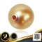 (ไม่รวมสร้อย) จี้ไข่มุก South Sea Pearl เจาะทะลุฝาครอบเกลี้ยง 2 ด้าน ไข่มุก South Sea Pearl สีทอง Middle Gold / 23.8.65