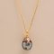 11.03 mm, Maki-e Tahitian Pearl, Solitaire Pearl Pendant with Chain Necklace