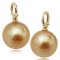 14.05 mm, Gold South Sea Pearl, Solitaire Pearl Pendant