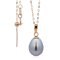 Approx. 8.83 - 8.85 mm, Lunar Gray, Solitaire Pearl Pendant with Chain Necklace