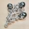 Approx. 9.0-10.0 mm, Tahitian Pearl, Trio Pearl Brooch & Pendant