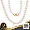 สร้อยคอไข่มุกล้วนแบบ Uniform Necklace (ความยาวเฉพาะไข่มุก 16") ไข่มุก Freshwater Pearl สายพันธุ์น้ำจืดคัดเกรด สีขาว ทรงเกือบกลม ขนาด 8.0 mm เกรด AA+ ตัวเรือนตะขอโดนัทบานพับ วัสดุเงินแท้ 925 ชุบสีทอง ประดับพลอยแท้ Citrine รวม 0.8 ct. / 5.6.65