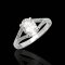 (IGI) Laboratory Grown Diamond (Oval Brilliant, D, VVS 1, 1.27 ct.), Four Prongs Solitaire Diamond Double Stripes Diamond Paved Shoulder Ring