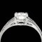 (IGI) Laboratory Grown Diamond (Oval Brilliant, D, VVS 1, 1.27 ct.), Four Prongs Solitaire Diamond Double Stripes Diamond Paved Shoulder Ring