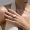 Approx. 14.0 mm up, Fireball Baroque, Freshwater Pearl, La Mer CZ Pearl Ring