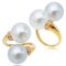 Approx.12.5-12.7, White South Sea Pearl, Twin Perals Open Ring