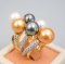 Approx. 8.0 - 11.0 mm, Akoya, White and Gold South Sea and Tahitian Pearl, Kingdom of Pearls Ring Collection