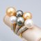 Approx. 8.0 - 11.0 mm, Akoya, White and Gold South Sea and Tahitian Pearl, Kingdom of Pearls Ring Collection