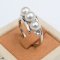 Approx. 5.0 mm, Akoya Pearl, Triple Pearls Ring