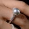 12.29 mm, White South Sea Pearl, Monster Pearl Ring