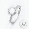 (GRA) 2.0 ct., Moissanite, Round Brilliant