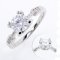 (GRA) 1.0 ct., Moissanite, Round Brilliant, Ring