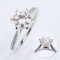 (GRA) 1.0 ct., Moissanite, Round Brilliant, Four Prong Classic Solitaire Ring