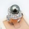 Approx. 11.0 mm, Tahitian Pearl, Royal Cocktail Pearl Ring