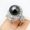 Approx. 11.0 mm, Tahitian Pearl, Royal Cocktail Pearl Ring