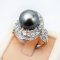 Approx. 11.0 mm, Tahitian Pearl, Royal Cocktail Pearl Ring