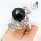 Approx. 12.0 mm, Tahitian Pearl, Meteor Shower Pearl Ring