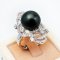 Approx. 12.0 mm, Tahitian Pearl, Meteor Shower Pearl Ring