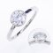 (GRA), Moissanite Round Brilliant (1.0ct/D/VVS1/Ex) Solitaire Moissanite Full Bezel, Ring