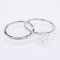 (GRA), Moissanite Round Brilliant (1.0ct/D/VVS1/Ex) Six Prongs with Solitaire Moissanite, Pair Ring