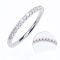 Half Eternity Ring with Moissanites, Wedding Band