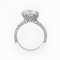 (IGI) 5.08 ct, Laboratory Grown Diamond (Round Brilliant, CVD, 5.08 ct, D, VS 1), Solitaire Diamond and Diamond Paved Shank Ring