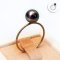 Approx. 7.0 mm, Tahitian Pearl, Solitaire Pearl Ring