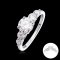 S925, Moissanite (RS, 6.5mm,1.0ct, D), Four Prongs Five Stones Round Brilliant Moissanite Ring