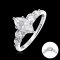 S925, Moissanite (MS, 5x10mm,1.0ct, D), Four Prongs Five Stones Marquise Moissanite Ring