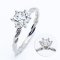 (IGI) 1.07 ct., Laboratory Grown Diamond (Round Brilliant, HPHT, 1.07 ct, D, VS 1), Six Prongs Solitaire Diamond Shoulder Twist Ring