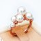 Approx. 3.0 - 7.0 mm, Freshwater Pearl, Cluster Pearl Ring