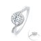 (IGI) 1.05 ct, Laboratory Grown Diamond (Round Brilliant, HPHT, 1.05 ct., D, VS1), Four Prongs Solitaire Diamond Curve Shoulder Diamond Paved Ring