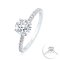 (IGI) 1.04ct., Laboratory Grown Diamond (Round Brilliant, HPHT, 1.04 ct, D, VS 1), Four Prongs Solitaire Diamond Shoulder Diamond Paved Ring
