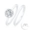 (IGI) 1.07ct., Laboratory Grown Diamond (Round Brilliant, HPHT, 1.07 ct, D, VS 2), Solitaire Diamond Pair Ring