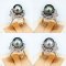 Approx. 11.0 mm, Tahitian Pearl, Double Halo Pearl Ring and Pendant