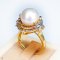 Approx. 10.0 - 12.0 mm, Edison Pearl, Double Halo Pearl Ring and Pendant