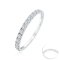 18K Gold, Laboratory Grown Diamond, Half Band Diamond Paved Ring