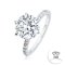 (IGI) 2.32 ct., Laboratory Grown Diamond (Round Brilliant, CVD, 2.32 ct, E, VVS 1), Six Prongs Solitaire Diamond Shoulder Paved Diamond Ring