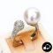 Approx. 13.0 mm, White South Sea Pearl, "Monster" Pearl Ring