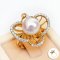 9.41 mm, Akoya Pearl, Cattleya Solitaire Pearl Diamond Ring