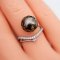 Approx. 10.0 mm, Hanashinju Pearl, "The One" Solitaire Pearl Diamond Band Ring