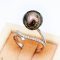 Approx. 10.0 mm, Hanashinju Pearl, "The One" Solitaire Pearl Diamond Band Ring