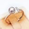 Approx. 5.0 - 6.0 mm, Freshwater Pearl, Solitaire Pearl T Open Ring,