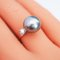 Approx. 10.0 mm, Gray Feline, Tahitian Pearl, Seesaw Pearl & Diamond Ring