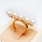 Approx. 5.5 mm, Freshwater Pearl, Pearl Row CZ Ring